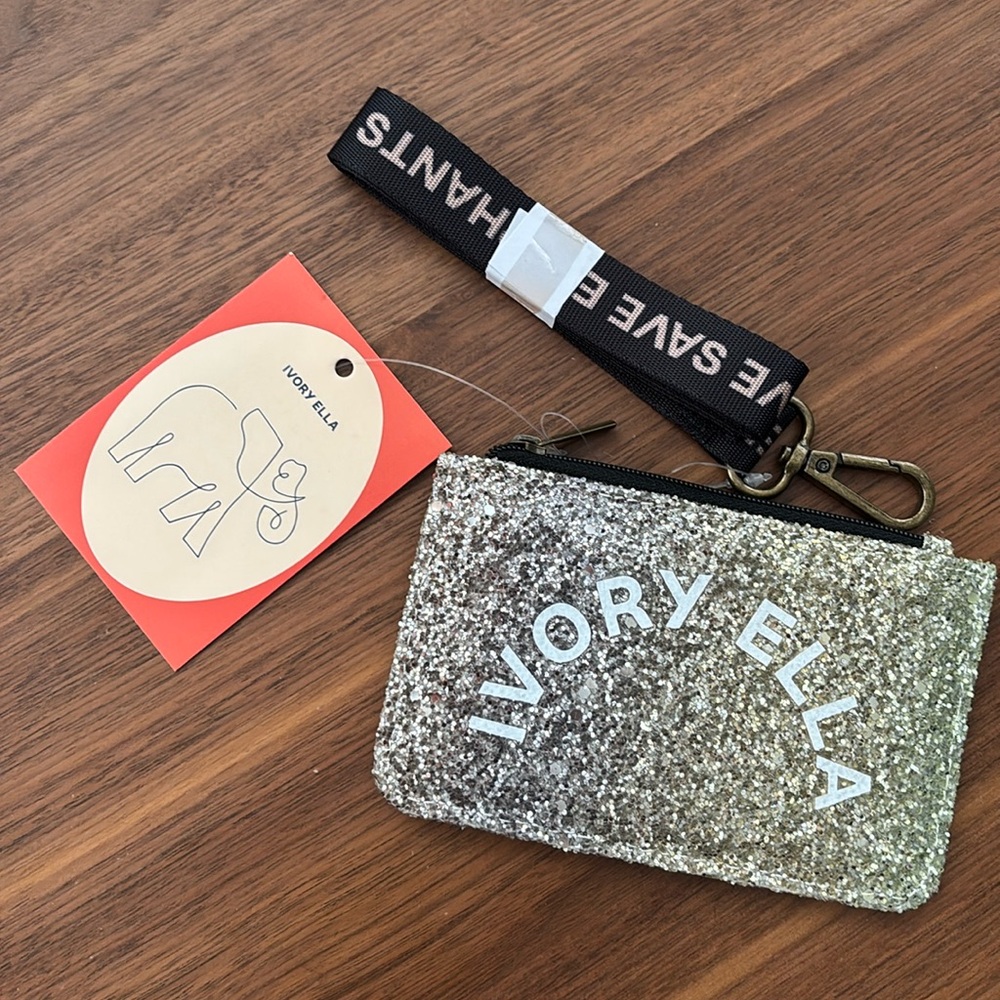 IVORY ELLA LANYARD OMBRÉ GLITTER CARD HOLDER
